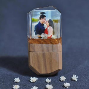 Proposal Ring Box • Romantic Gift for Anniversary or Engagement • Will You Marry Me Keepsake • Custom Photo Love Box for Couple