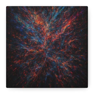 Abstract Galaxy Canvas Art - Colorful Stretched Wall Decor for Home, Modern Art Piece, Gift for Art Lovers, Vibrant Abstract Print