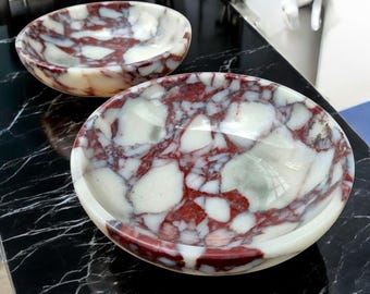 Calacatta Viola Rosso Marmor Schale, Dekorative Stein Obstschale (8 ")