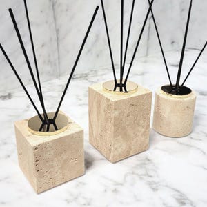 Natural Travertine Marble Fragrance Reed Diffuser | Choose From 3 Stunning Designs