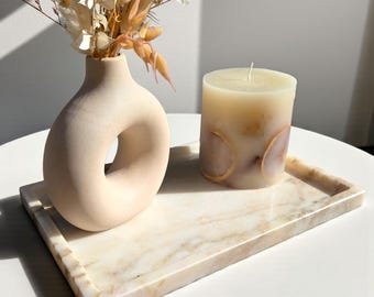 Calacatta Borghini Marble Decorative Large Rectangular Tray | Natural Marble