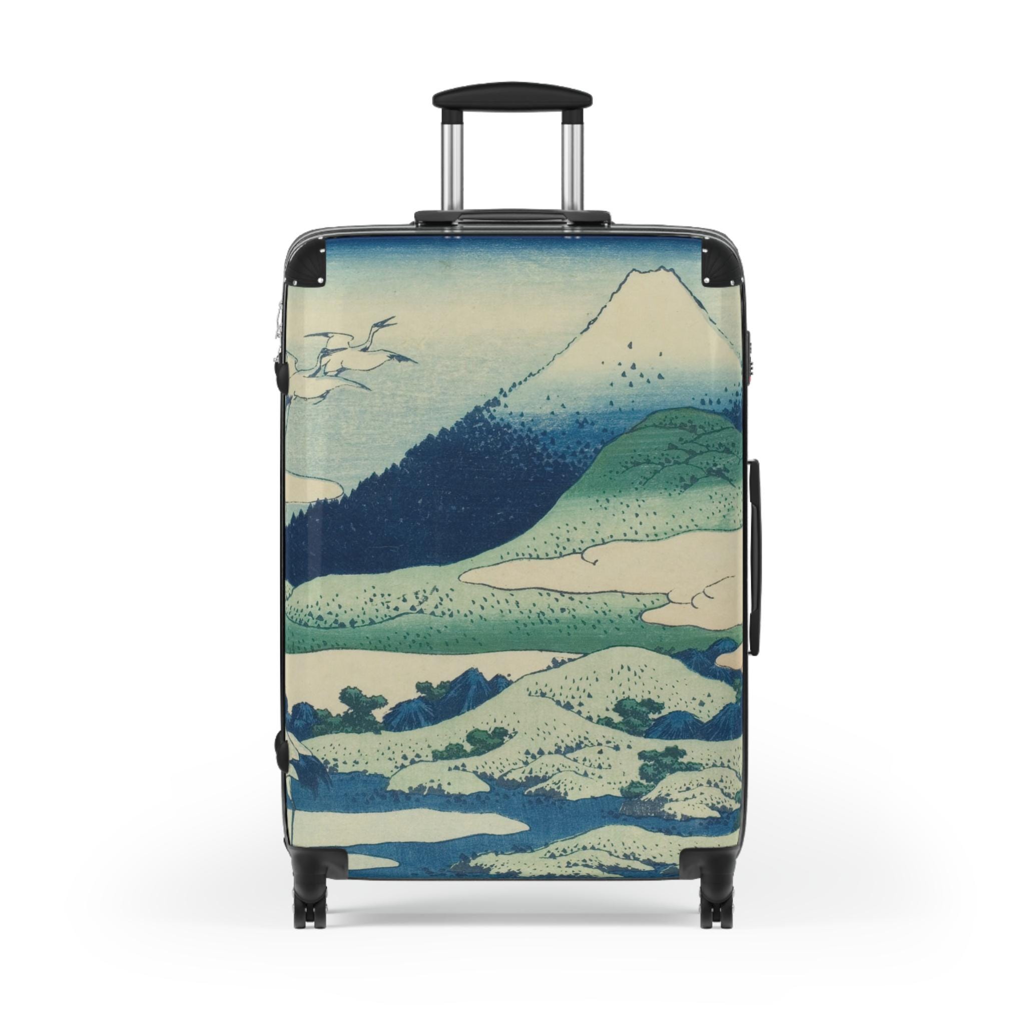 Umezawa Marsh Suitcase - Katsushika Hokusai Japanese Ukiyo-e Art Carry-On - Mount Fuji Edo Landscape Print Luggage Gift