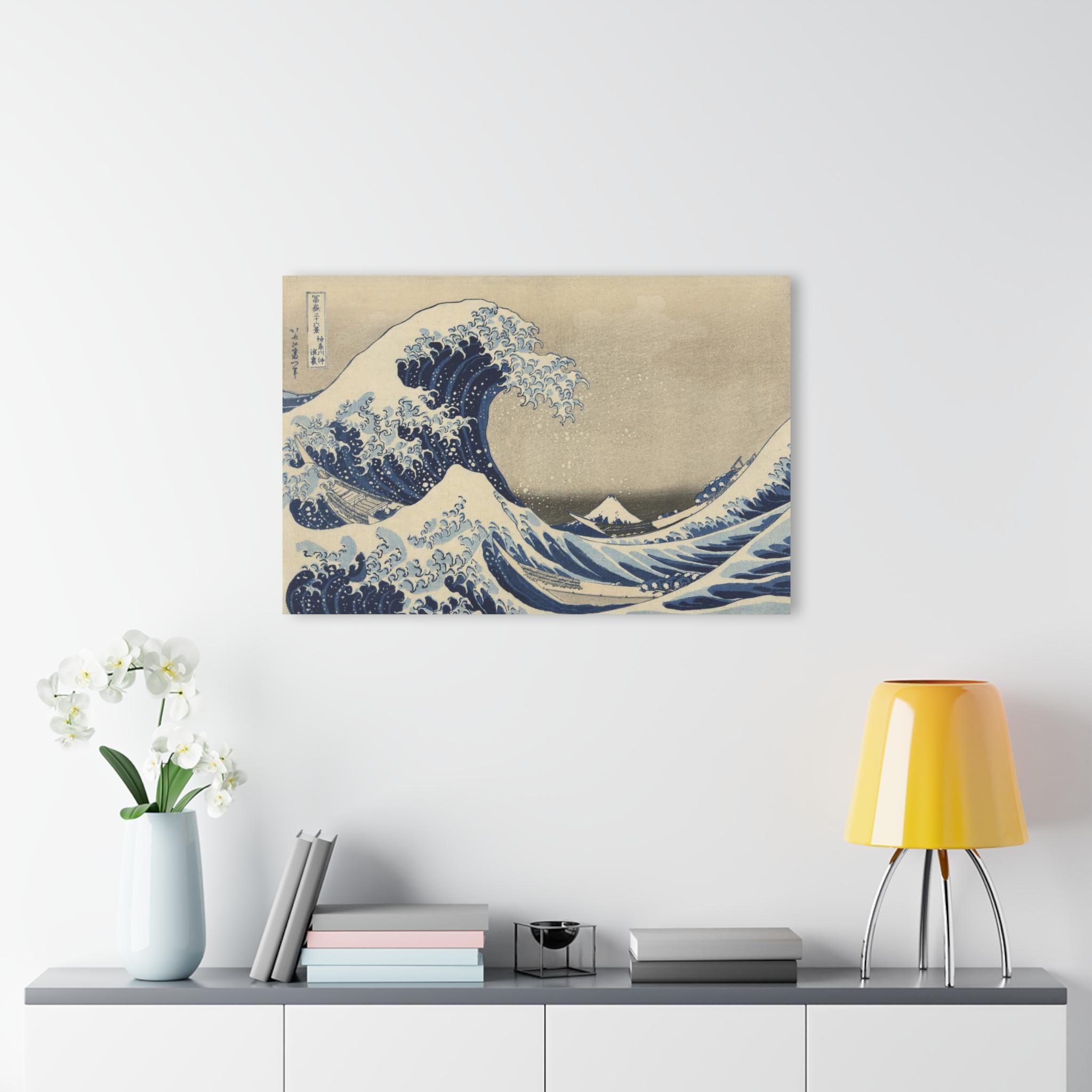 The Great Wave off Kanagawa by Katsushika Hokusai - Premium Acrylic Wall Art Print, Japandi Zen Decor for Home or Office - Detailed view 9 showing the premium acrylic print quality and craftsmanship