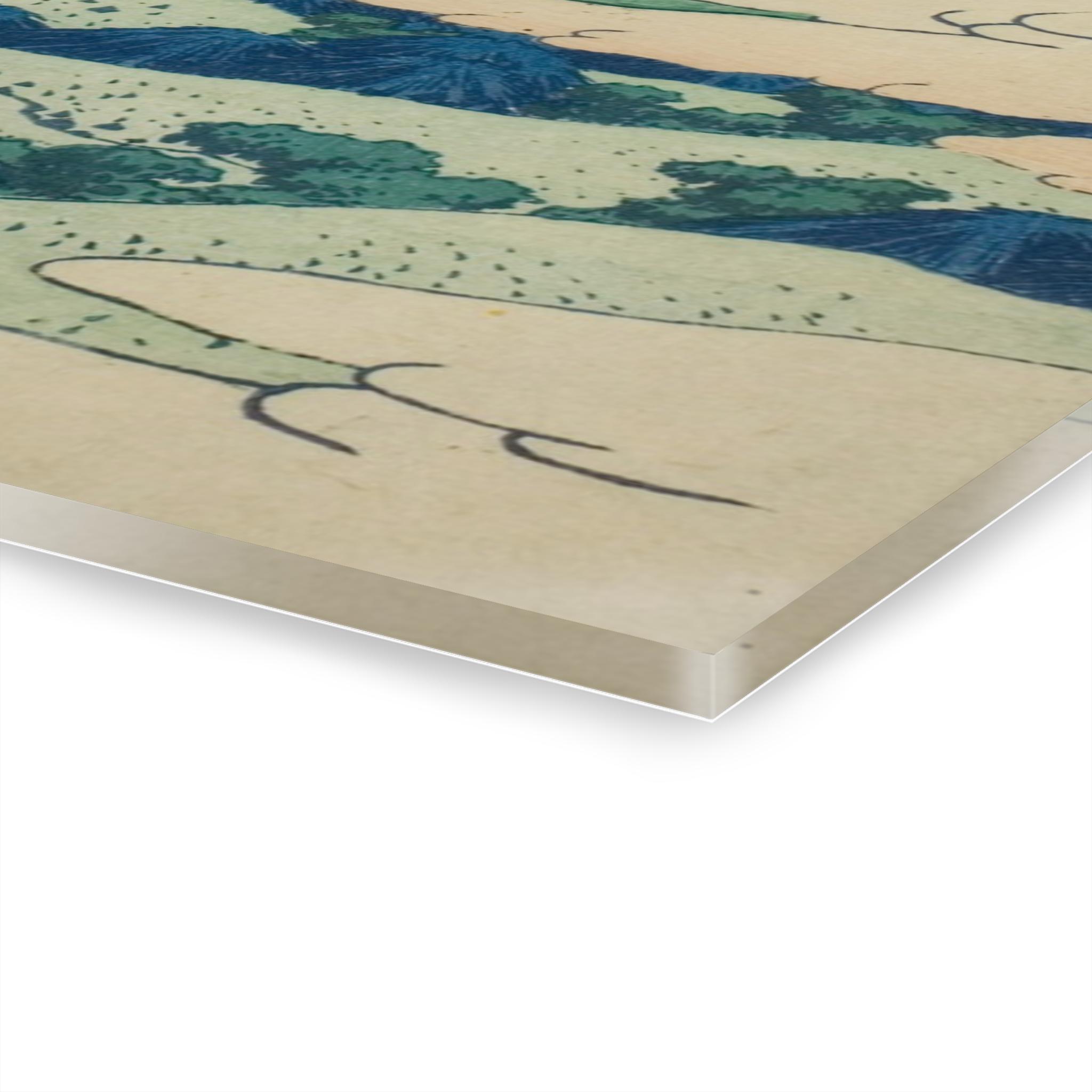 Umezawa Marsh with Mount Fuji by Katsushika Hokusai - Premium Acrylic Wall Art | Ukiyo-e Masterpiece, Japandi Zen Decor for Home or Office - Detailed view 3 showing the premium acrylic print quality and craftsmanship