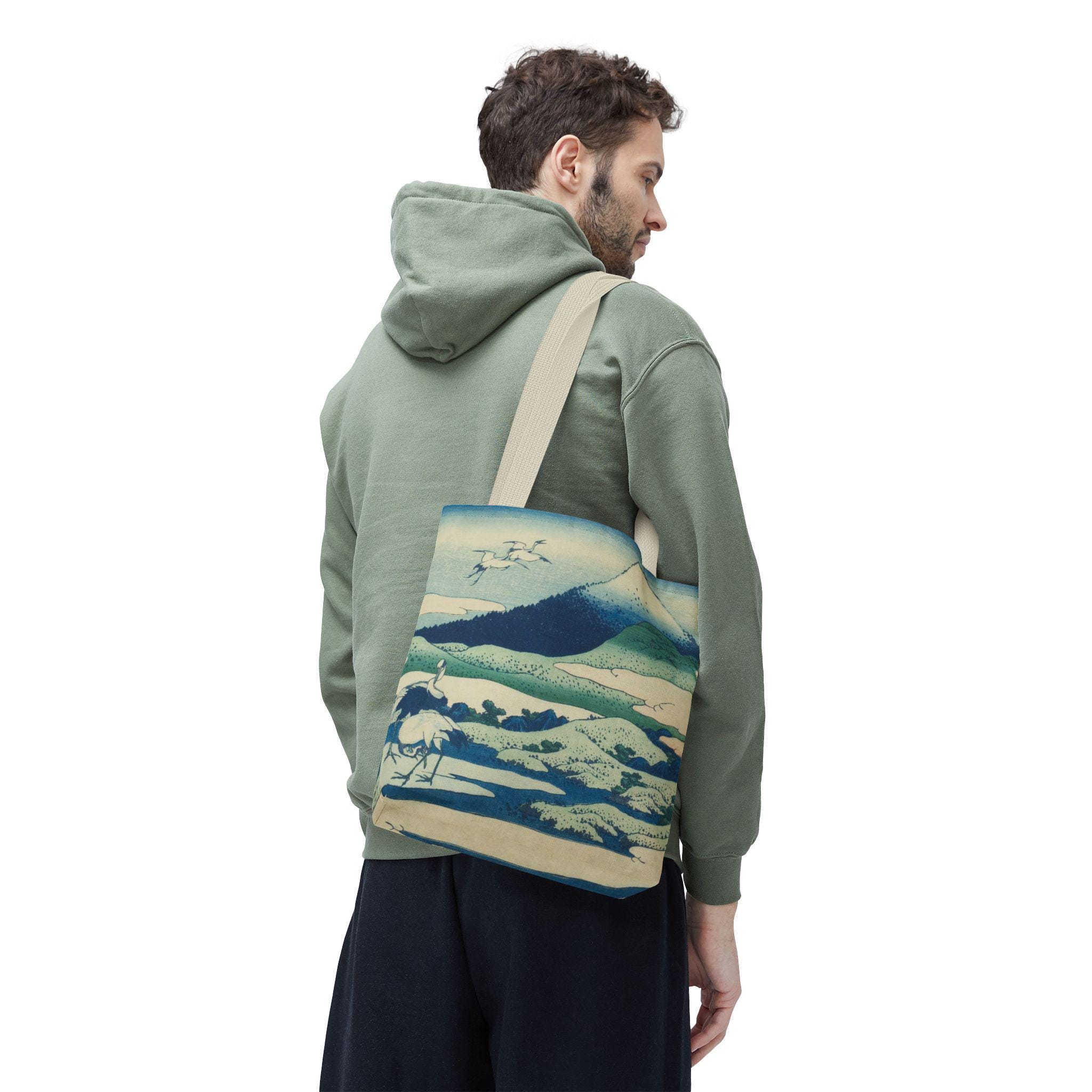 Mount Fuji View from Umezawa Marsh by Katsushika Hokusai - Japanese Ukiyo-e Tote Bag - Detailed view 3 showing the premium acrylic print quality and craftsmanship