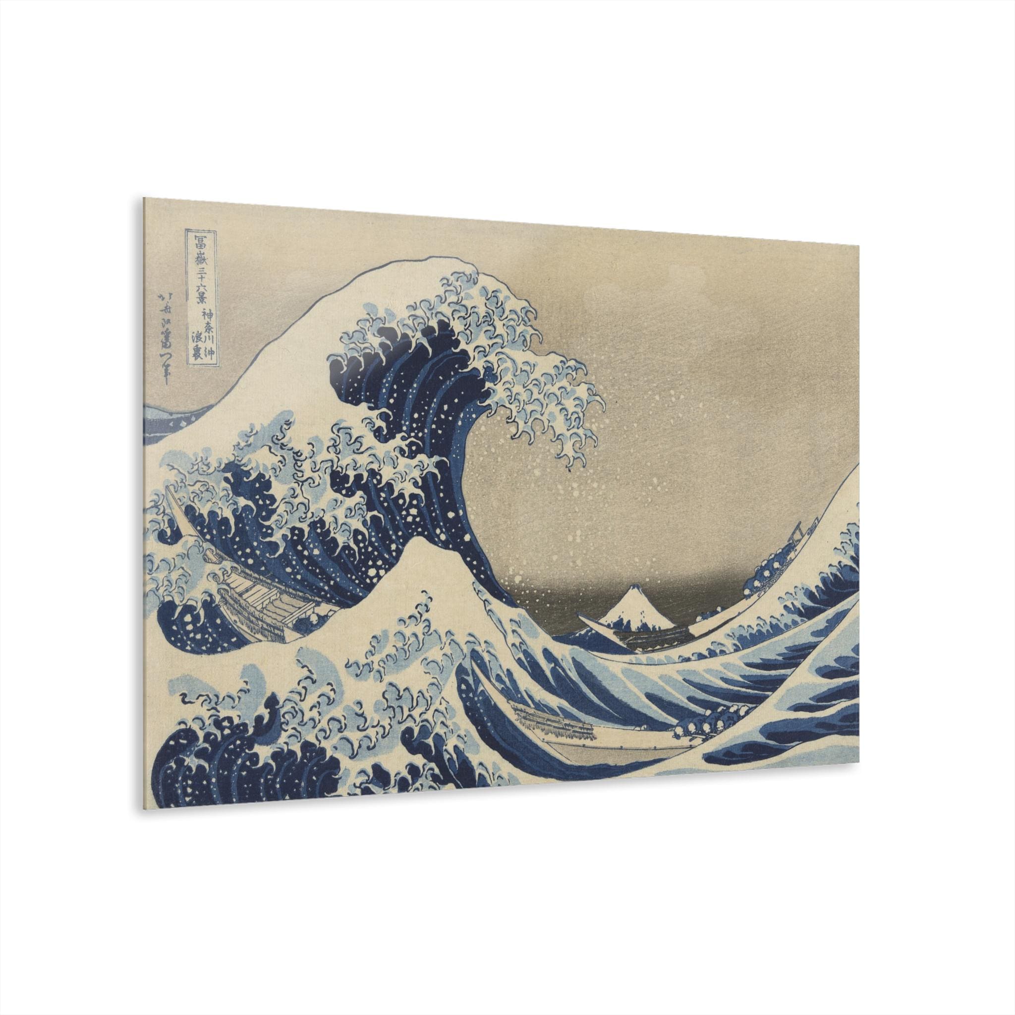 The Great Wave off Kanagawa by Katsushika Hokusai - Premium Acrylic Wall Art Print, Japandi Zen Decor for Home or Office - Detailed view 4 showing the premium acrylic print quality and craftsmanship