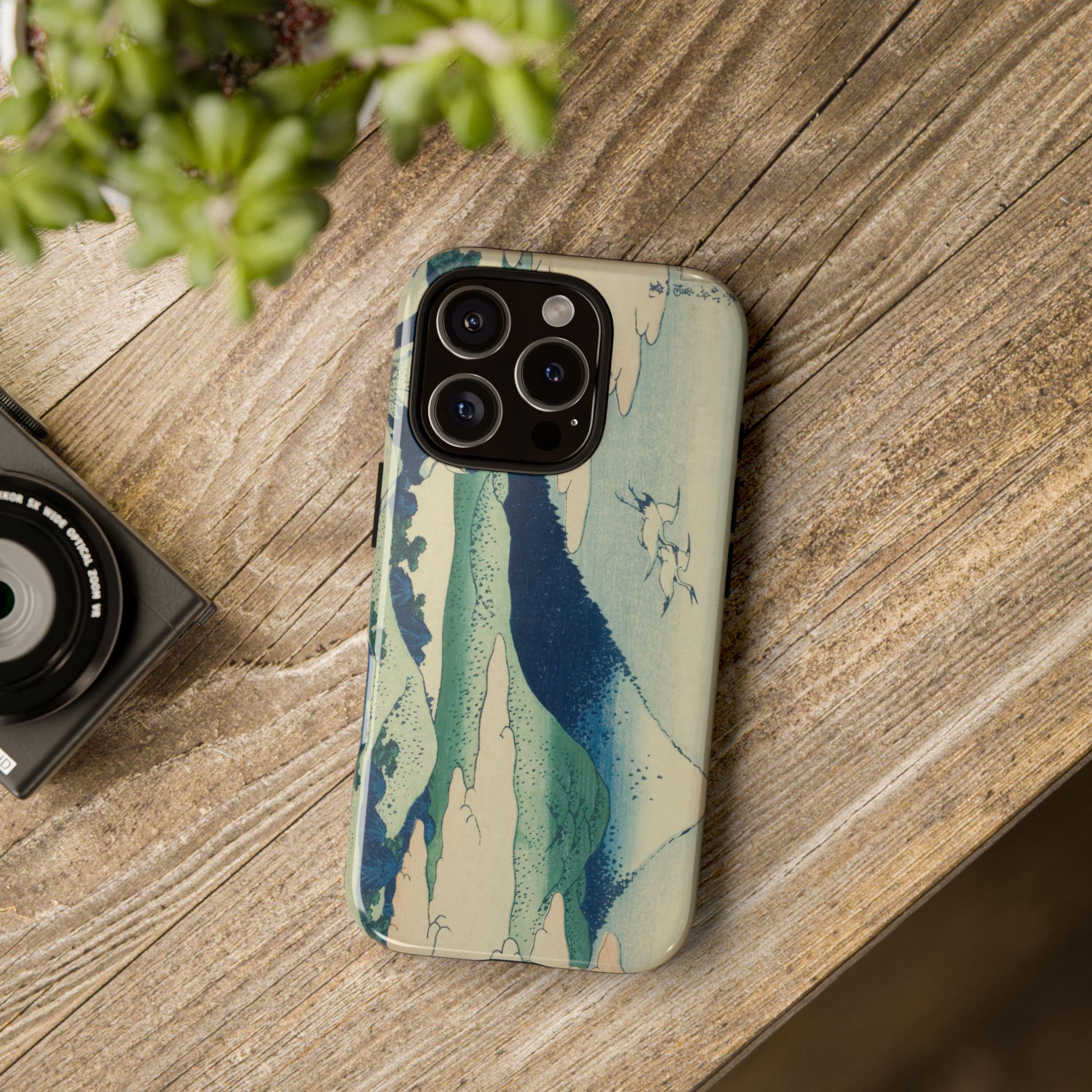 Umezawa Marsh in Sagami by Katsushika Hokusai Phone Case -Ukiyo-e Mt. Fuji Landscape Cover | for iPhone & Android 48 models, 2 Surfaces - Detailed view 6 showing the premium acrylic print quality and craftsmanship