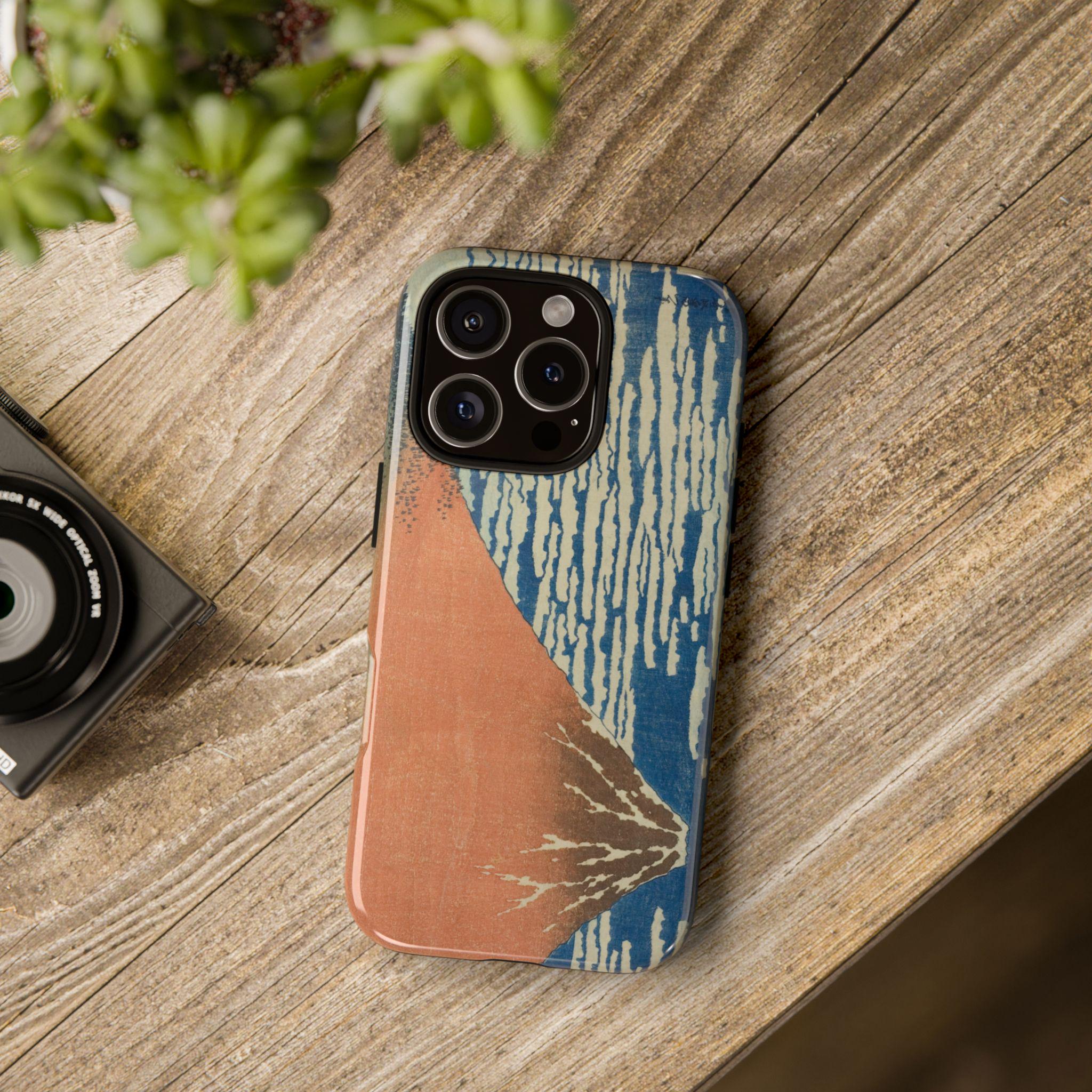 Red Fuji by Katsushika Hokusai Tough Case - Iconic Ukiyo-e Mount Fuji Art Phone Cover | for iPhone & Android 48 models, 2 Surfaces - Detailed view 6 showing the premium acrylic print quality and craftsmanship