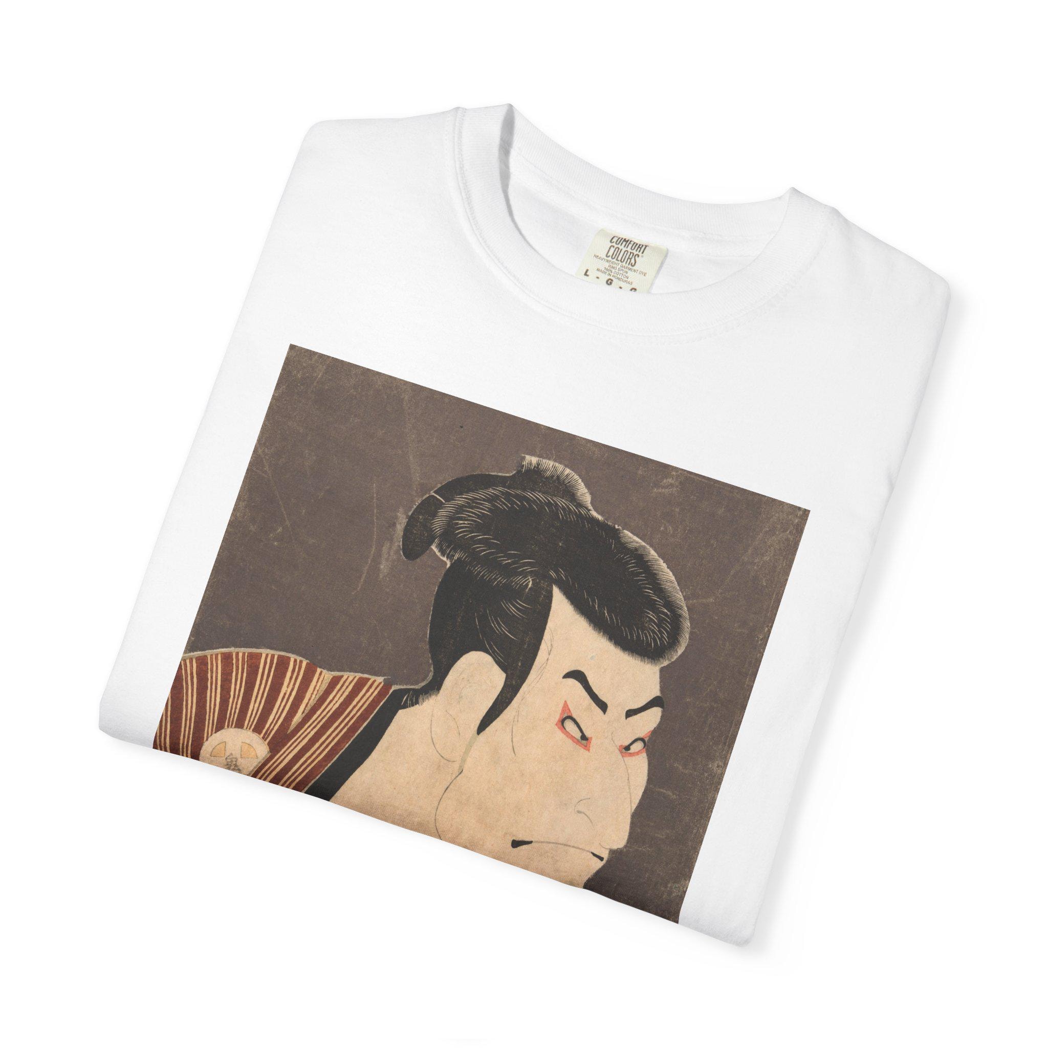 Theater Legend in Motion - Toshusai Sharaku's Otani Oniji III Actor Portrait T-shirt (1794, Japan) - Unisex Garment-Dyed Tee - Detailed view 7 showing the premium acrylic print quality and craftsmanship