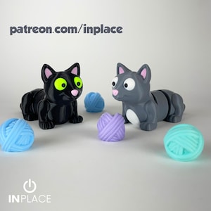 Cute Cat Articulated / 3D Print Instant Download/3D Printed Toy/3d printed Cat/articulated Cat