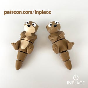 Cute River Otter Articulated / 3D Print Instant Download/3D Printed Toy/3d printed River Otter/articulated River Otter