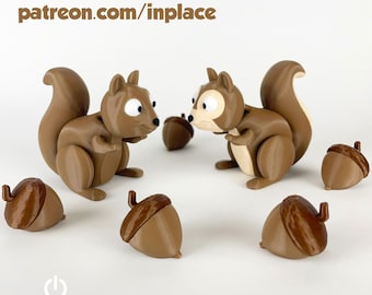 Cute Squirrel Articulated / 3D Print Instant Download/3D Printed Toy/3d printed Squirrel/articulated Squirrel