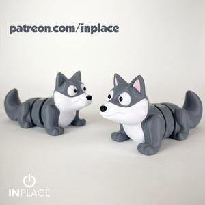 Cute Wolf Articulated / 3D Print Instant Download/3D Printed Toy/3d printed Wolf/articulated Wolf