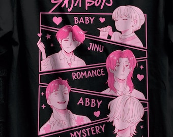 Saja Boys Kpop Demon Hunters Tshirt Gift For Women,Saja Boys Huntrix Pin,Jinu Tee,Demon Hunter Merch,Mira Pullover For Zoey,Rumi Fan Poster