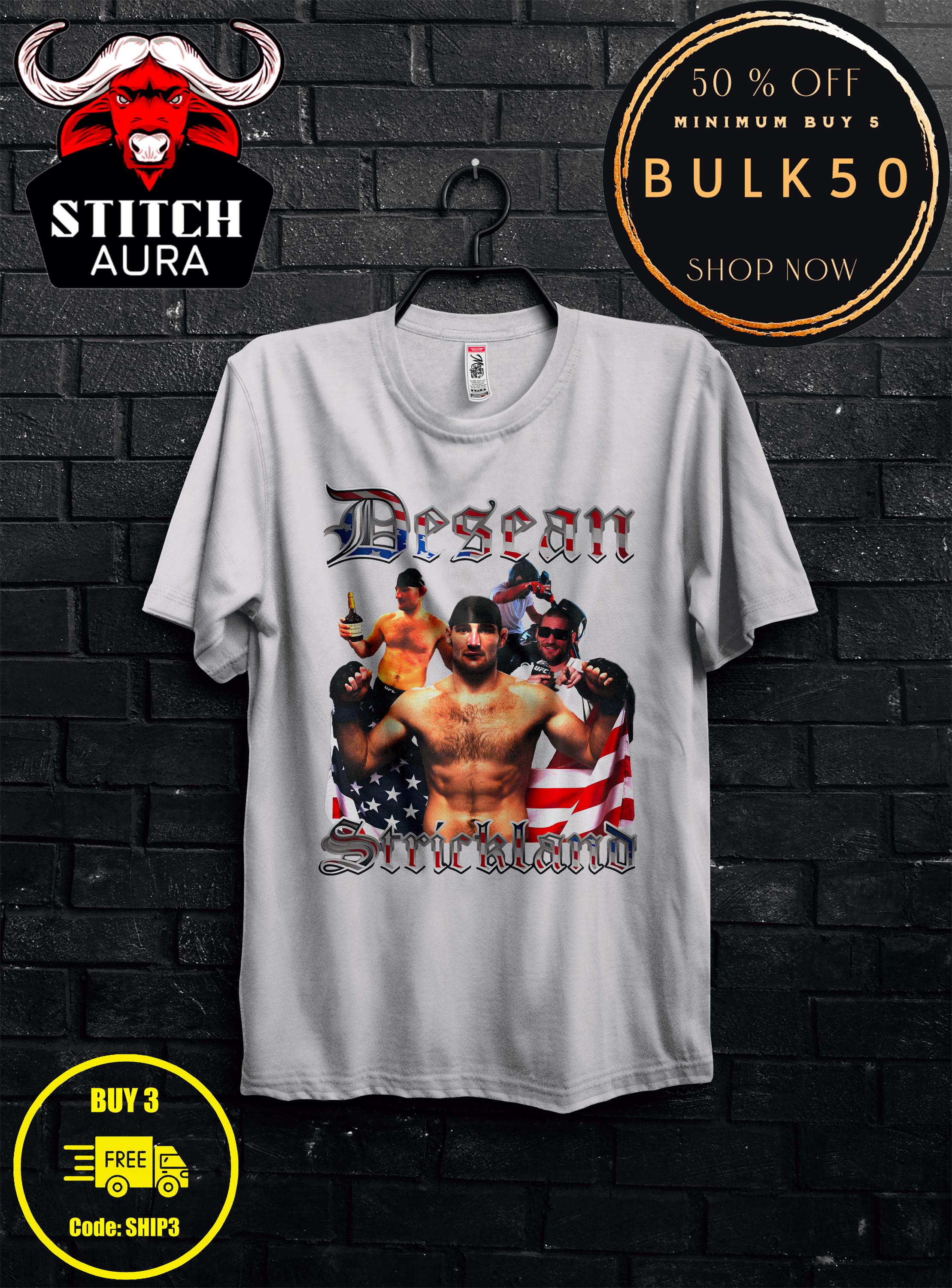 【UFC】ショーン・ストリックランド　Tシャツ　Sean Strickland Men's 500 Level Black Sean Strickland Stars & Stripes T-Shirt