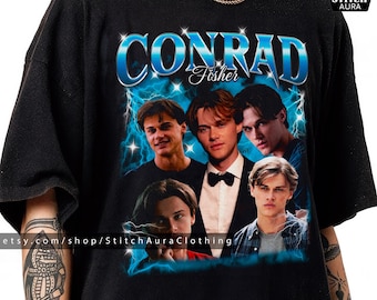 Koszulka Conrad Fisher Bootleg na prezent dla mężczyzny, koszulka Cousins Rowing Beach Merch dla kobiety, przypinka Team Conrad Vintage, koszulka The Summer I Turned Pretty