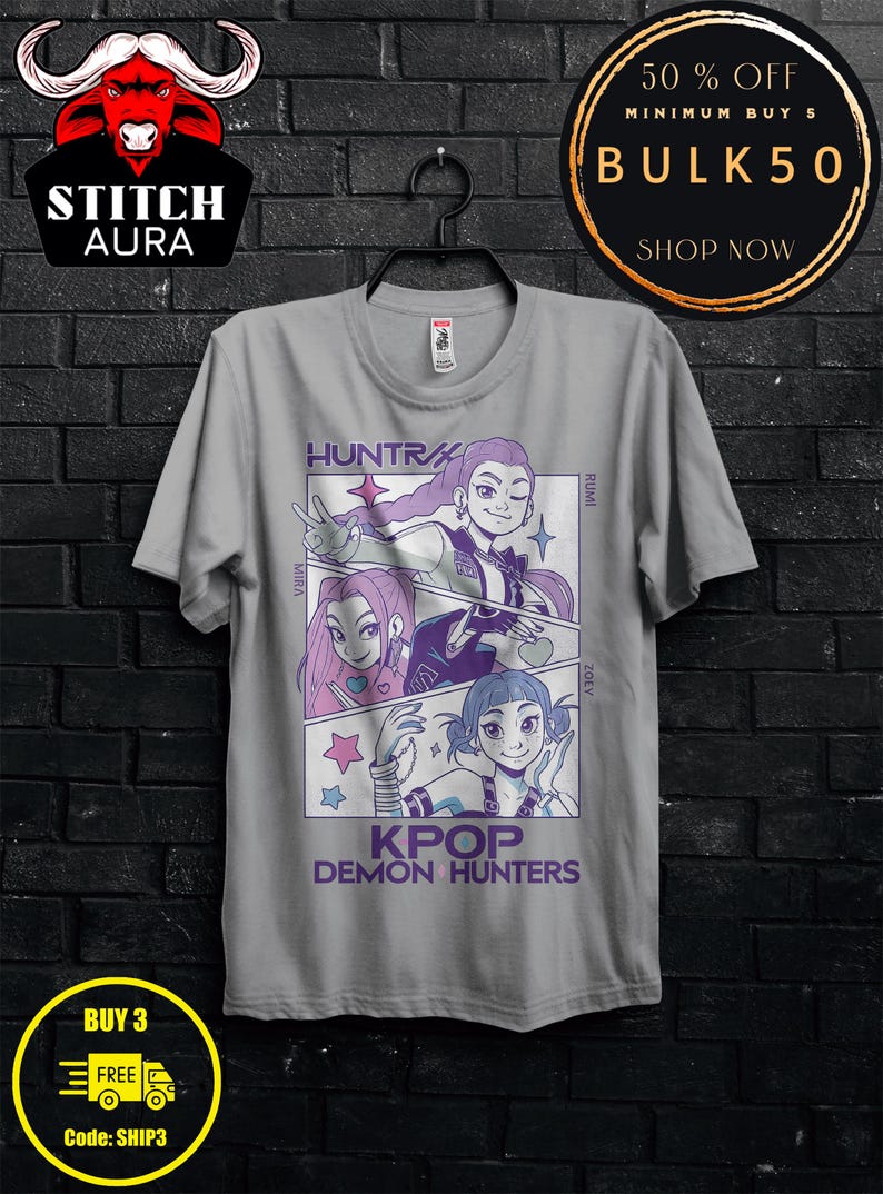 Camiseta De Kpop Demon Hunters Para Mujer, Camiseta De Manga Jinu, Pin
