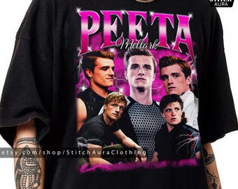 Koszulka Peeta Mellark Bootleg Gift For Fans, Vintage Koszulka Peeta Mellark dla kobiet, Koszulka z hołdem dla Peeta Mellark dla mężczyzn, Sweter retro z lat 90.