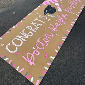 Custom Hand Painted Graduation Banner | graduation | grad | congrats | banner | hand painted |