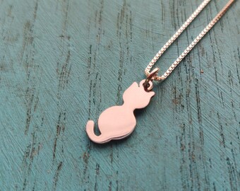 Cat Necklace, Super Cute Delicate Stainless Steel Necklace, Cat Lover Gift, Cat Christmas Gift, Gift for Her, Gift for Girlfriend, Cat Gift