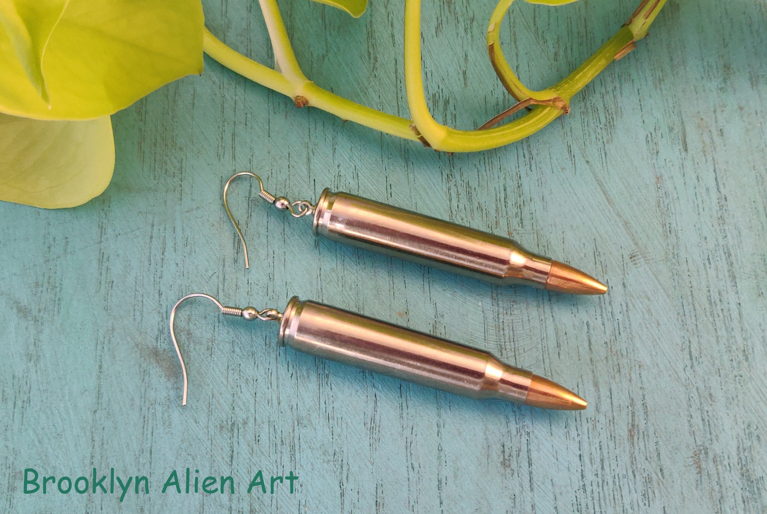 Bullet Shell Earrings, Silver 223 Bullets, Bullet Jewelry, Gift