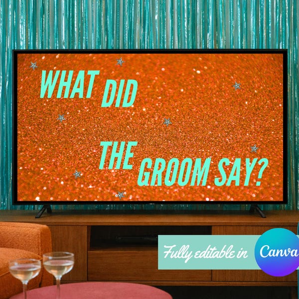 Juego de despedida de soltera/Juego de Sr. y Sra. para despedidas de soltera (Plantilla de Canva editable)