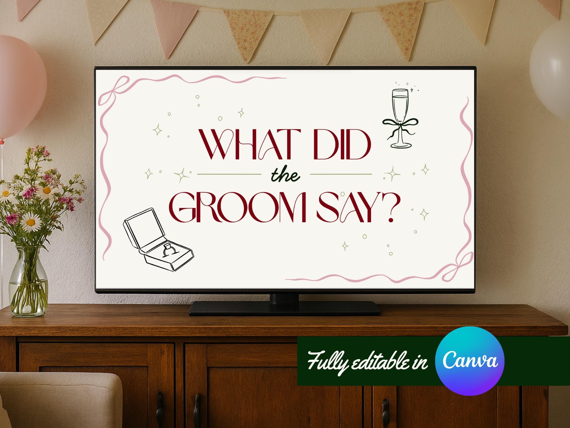 "What Did The Groom Say?" Wedding Shower Game - 50 Large Sheets, Kraft Paper, Made In USA