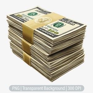 Money Stack Clipart, Money Dollar Bills PNG, Money Cash, Junk Journals, Scrapbooking, Sublimation Graphics, Transparent png, Art Prints