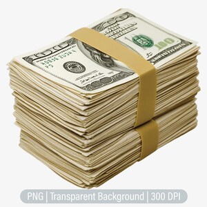 Money Stack Clipart, Money Dollar Bills PNG, Money Cash, Junk Journals, Scrapbooking, Sublimation Graphics, Transparent png, Art Prints
