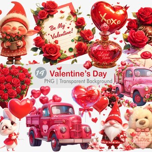 Valentine's Day Clipart, Love Letter Png, Love & Roses, Printable  Sublimation Graphics, transparent background Wall Art Print