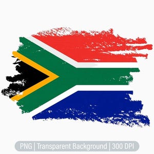 South African Flag Clipart, South African PNG, Rainbow Nation, Junk Journals, Scrapbooking, Printable Sublimation Graphics, Commercial Use
