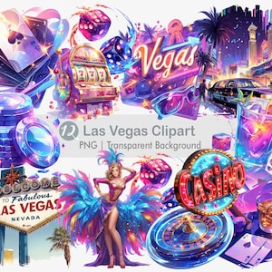Clipart di Las Vegas, PNG del casinò, Foresta, Macchinette del casinò, Grafica a sublimazione stampabile, Stampa artistica da parete, Carte da gioco, Roulette, Giocatore