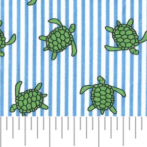 Turtles on Stripes #2636 by Fabric Finders