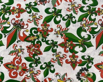 Christmas Fleur de Lis  by Fabric FInders #2505