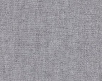 Charcoal Grey Chambray Fabric by Fabric Finders