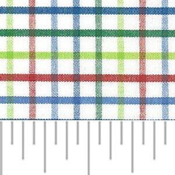 Fabric Finders Red Blue and Green Check Cotton Fabric