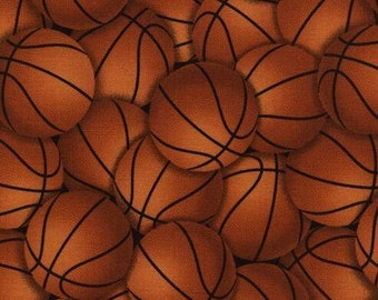 Packed Basketball Fabric by Timeless Treasures