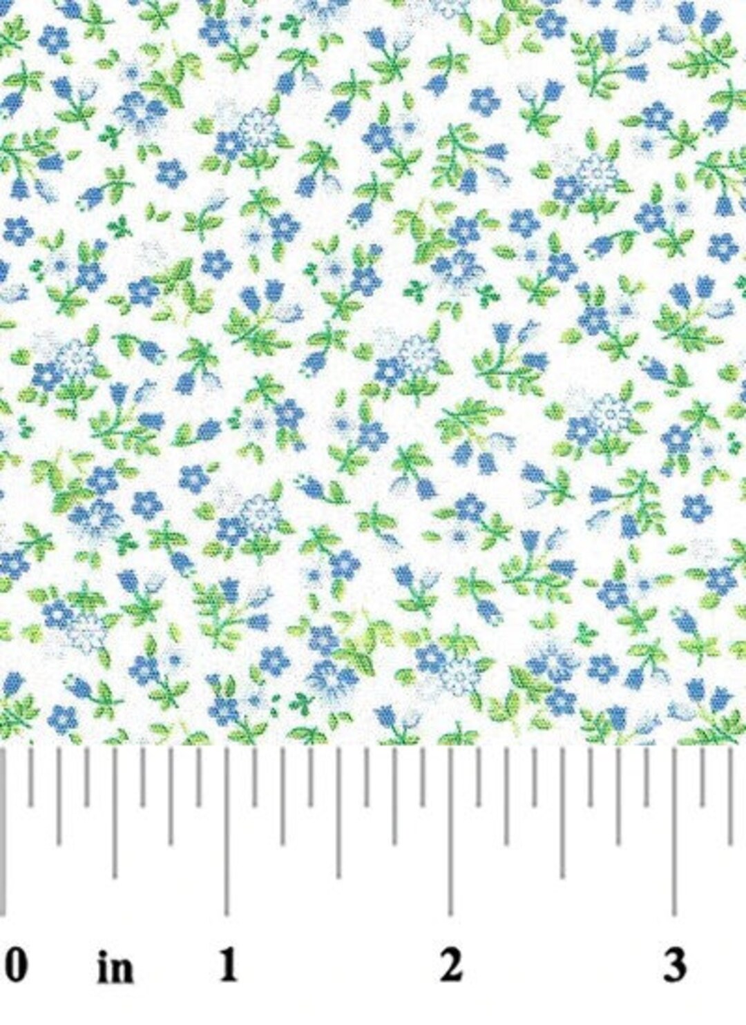 Blue Floral Fabric by Fabric Finders 2467 - Etsy