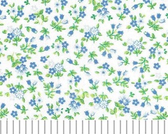 Blue Floral Fabric by Fabric Finders #2467