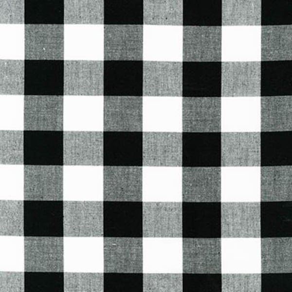 1" Carolina Gingham Black Cotton Fabric