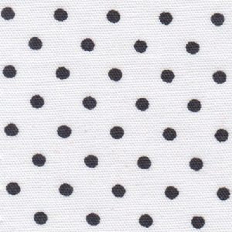 Black Dots on White Cotton Fabric by Fabric Finders Etsy