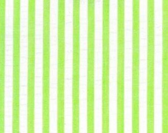 Bright Lime Wide Seersucker by Fabric Finders