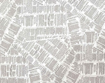 Newspaper Print #2650 by Fabric Finders