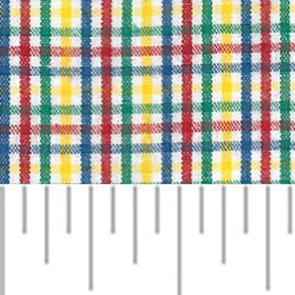 Fabric Finders Yellow, Red, Blue and Green Check Cotton Fabric