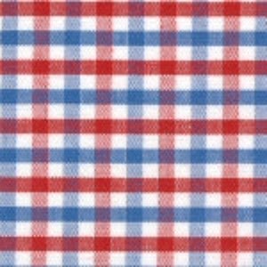 Fabric Finders Blue and Red Tri-Check Cotton Fabric