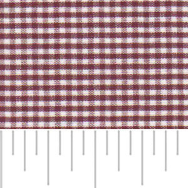 1/16" Crimson Gingham Fabric by Fabric Finders