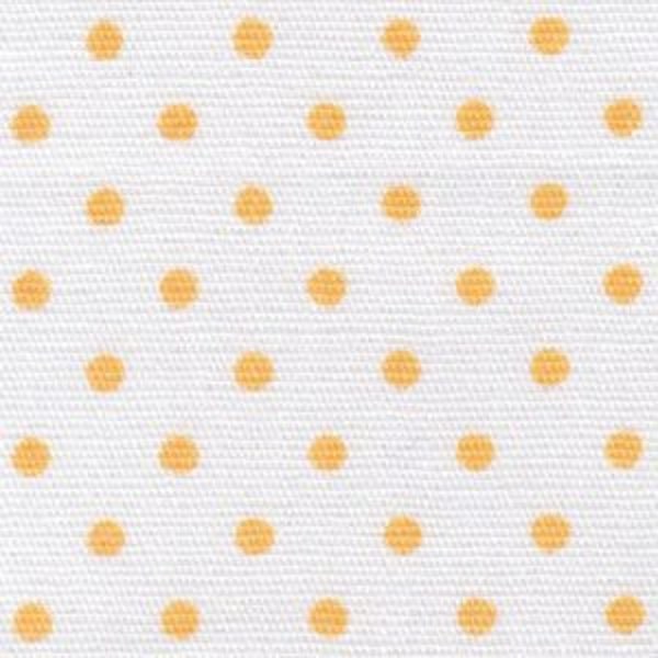 Gold Dots on White Cotton Fabric by Fabric Finders