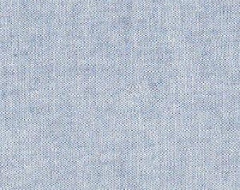 Dark Blue Chambray Fabric by Fabric Finders