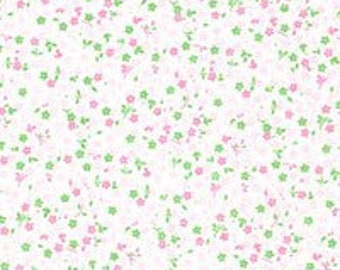 Pink Floral Fabric by Fabric Finders