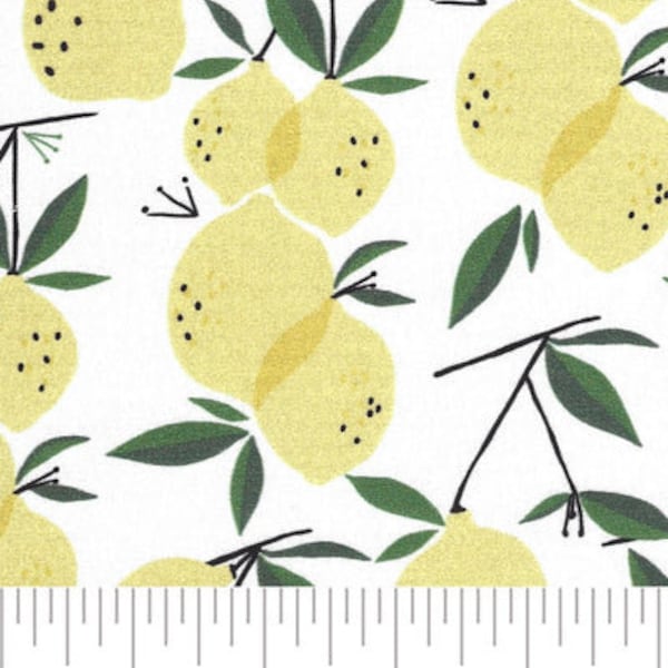 Lemon Print Fabric by Fabric Finders